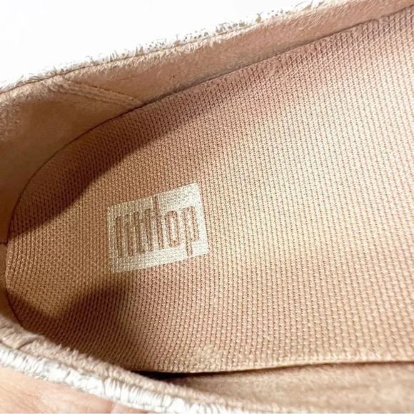 FitFlop Varya Flower Pale Gold Lace Platform Ballet Size 5 Women’s Comfort Flat‎ - Picture 7 of 8